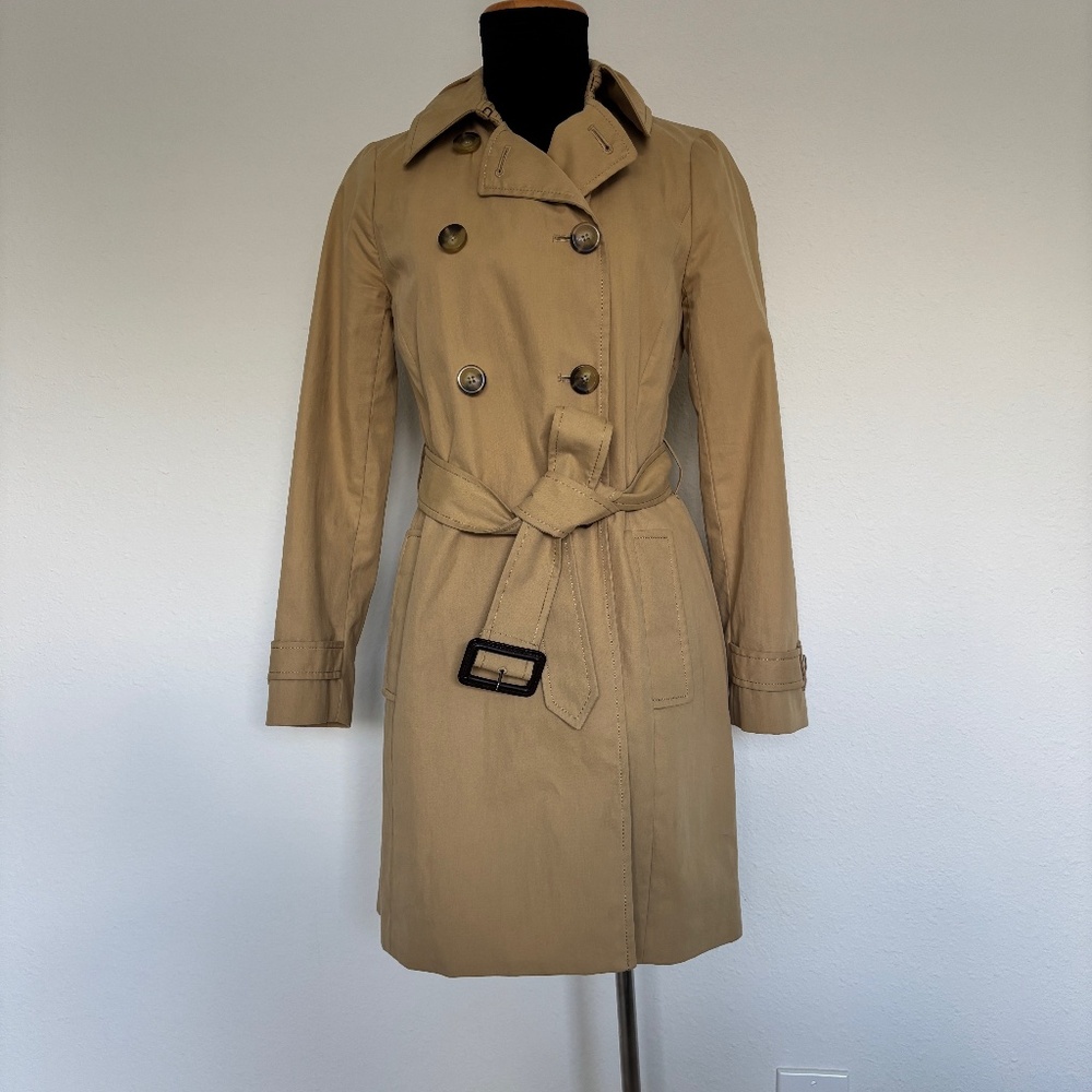 J. Crew Dark Khaki Classic Trench Coat